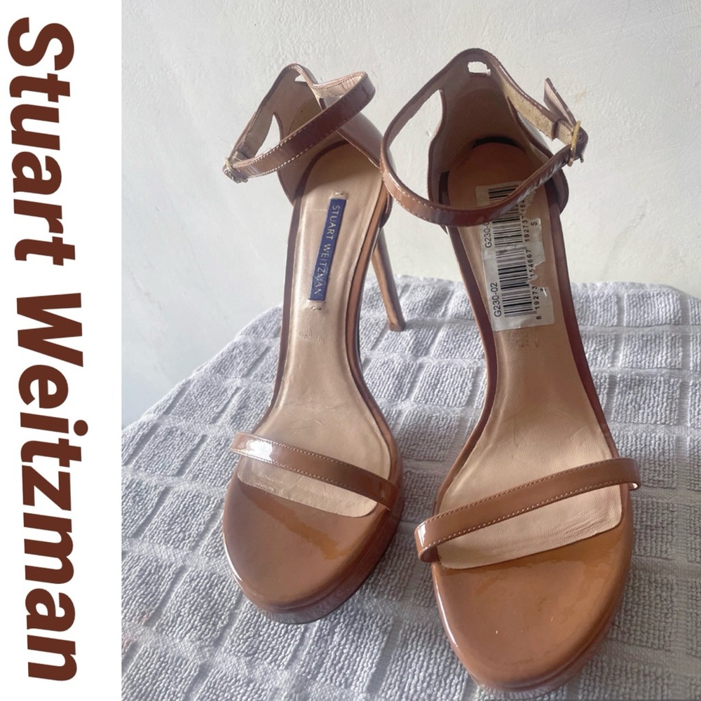 💎Stuart Weitzman Brown Ankle Strap Heels